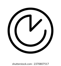 Pie Chart Icon Vector Symbol Design Illustration