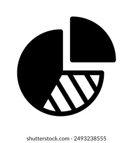 Pie Chart Icon Vector Symbol Design Illustration