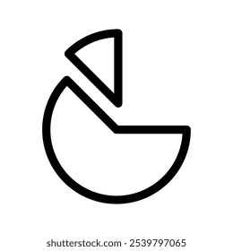 Pie Chart Icon Vector Symbol Design Illustration