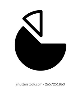 Ilustração de Design de Símbolo de Vetor de Ícone de Gráfico de Pizza