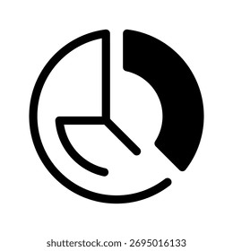 Pie Chart Icon Vector Symbol Design Illustration