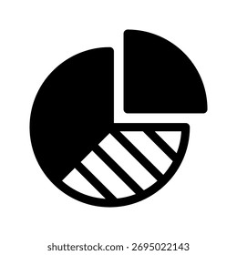 Pie Chart Icon Vector Symbol Design Illustration