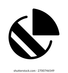 Pie Chart Icon Vector Symbol Design Illustration