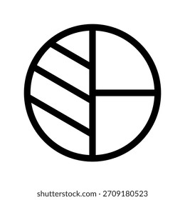 Pie Chart Icon Vector Symbol Design Illustration