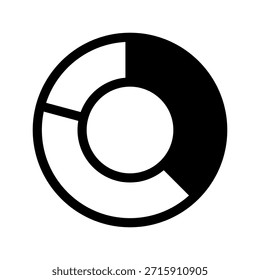 Kreisdiagramm-Symbol, Vektorsymbol-Entwurfsgrafik
