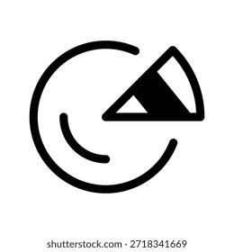 Ilustração de Design de Símbolo de Vetor de Ícone de Gráfico de Pizza