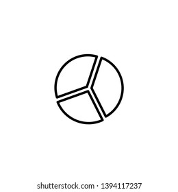 Pie Chart icon vector. Trendy flat design style on white background.
