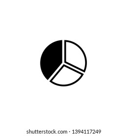 Pie Chart icon vector. Trendy flat design style on white background.