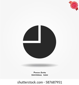 Pie Chart Icon vector in trendy flat style isolated on background