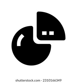 pie chart icon for your website, mobile, presentation, and logo design.