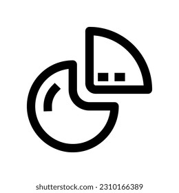pie chart icon for your website, mobile, presentation, and logo design.
