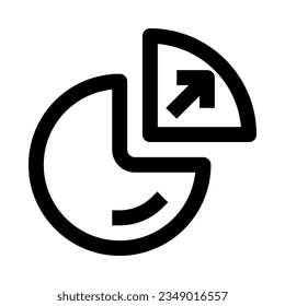icono de gráfico circular para tu sitio web, móvil, presentación y diseño de logotipo.