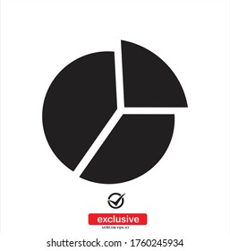 Pie Chart Icon.Flat design style vector illustration for graphic and web design.
