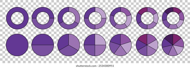 pie chart icons on transparent background eps 10. pie chart vector icons .  - Powered by Shutterstock - Get 15% off with code: PIKWIZARD15