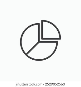 Conjunto de iconos de gráfico circular. Ilustración llena y de línea