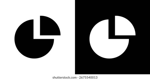 Pie chart icons, simple illustration graphic doodle black design