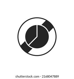 Pie chart icons  symbol vector elements for infographic web
