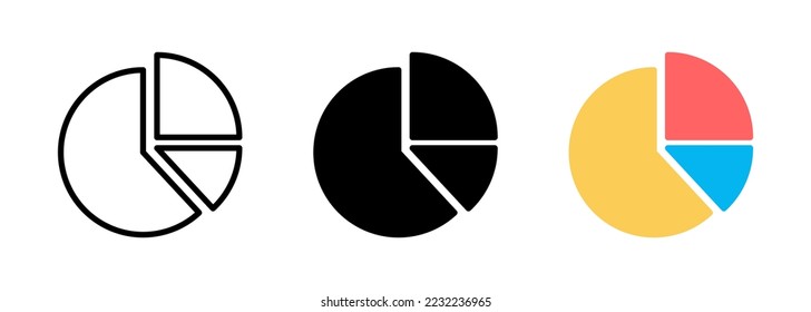 Pie chart icon,vector illustration. Flat design style. vector pie chart icon illustration isolated on White background, pie chart icon Eps10. pie chart icons graphic design vector symbols.