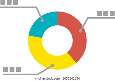 Pie chart illustration and icon.pie graph.