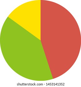 Pie chart illustration and icon.pie graph.