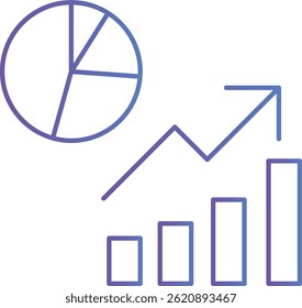  Pie chart   illustration with isolated background