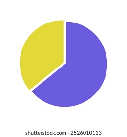 Ilustrador de gráfico circular en Vector sobre fondo