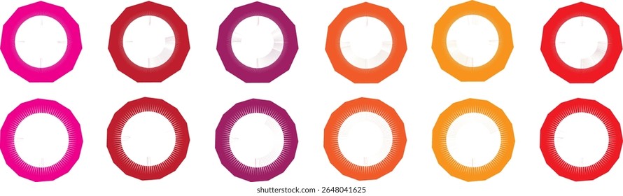 pie chart infographic design. Flat process cycle. Progress sectors. business elements and statistics with numbers. Colorful 1,2,3,4,5,6,7,8,9,10,11,12 ,13,14,15sections. Wheel round	
