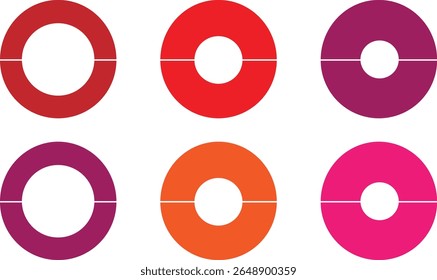 design infográfico de gráfico de pizza. Ciclo de processo plano. Setores de progresso. Elementos empresariais e estatísticas com números. Colorido 1,2,3,4,5,6,7,8,9,10,11,12 ,13,14,15 seções. Roda arredondada	