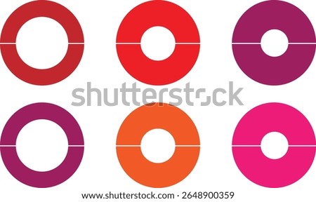 pie chart infographic design. Flat process cycle. Progress sectors. business elements and statistics with numbers. Colorful 1,2,3,4,5,6,7,8,9,10,11,12 ,13,14,15sections. Wheel round	