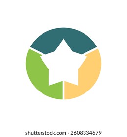 Pie chart infographic. Diagram with sections or parts. Segmented circle icons for infographic, data analysis, web design, ui or presentation. Vector illustration