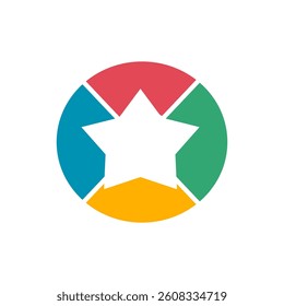 Pie chart infographic. Diagram with sections or parts. Segmented circle icons for infographic, data analysis, web design, ui or presentation. Vector illustration