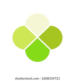 Pie chart infographic. Diagram with sections or parts. Segmented circle icons for infographic, data analysis, web design, ui or presentation. Vector illustration