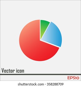 Pie chart infographic element in modern flat design. Eps10 vecto