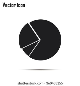 Pie chart infographic element in modern flat design. Eps10 vecto