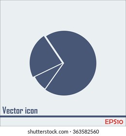 Pie chart infographic element in modern flat design. Eps10 vecto