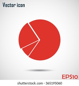 Pie chart infographic element in modern flat design. Eps10 vecto