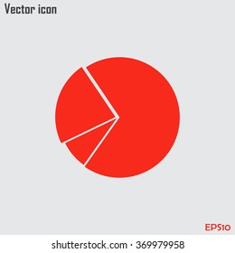 Pie chart infographic element in modern flat design. Eps10 vecto