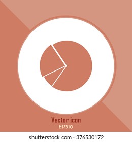 Pie chart infographic element in modern flat design. Eps10 vecto