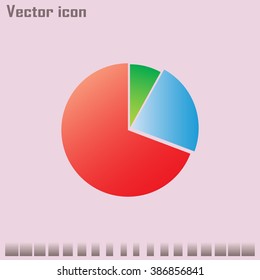 Pie chart infographic element in modern flat design. Eps10 vecto