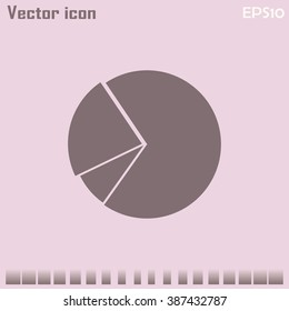 Pie chart infographic element in modern flat design. Eps10 vecto