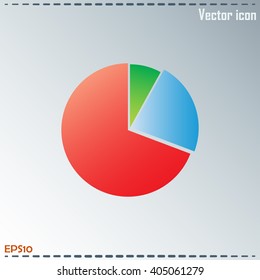 Pie chart infographic element in modern flat design. Eps10 vecto