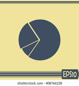 Pie chart infographic element in modern flat design. Eps10 vecto