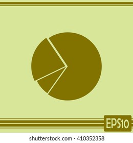 Pie chart infographic element in modern flat design. Eps10 vecto