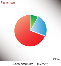 Pie chart infographic element in modern flat design. Eps10 vector