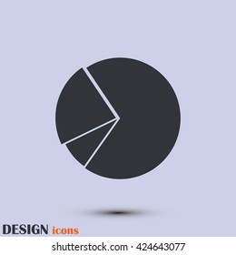 Pie chart infographic element in modern flat design. Eps10 vecto