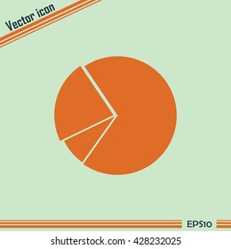 Pie chart infographic element in modern flat design. Eps10 vecto