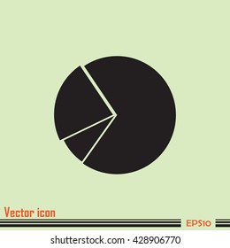 Pie chart infographic element in modern flat design. Eps10 vecto