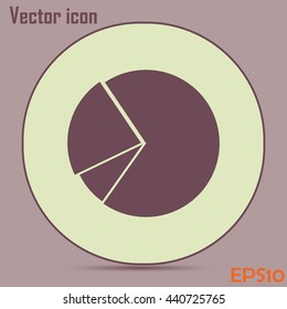 Pie chart infographic element in modern flat design. Eps10 vecto