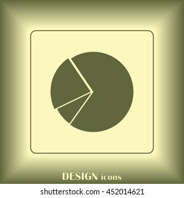 Pie chart infographic element in modern flat design. Eps10 vecto