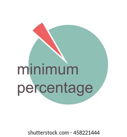 Pie chart infographic element in modern flat design